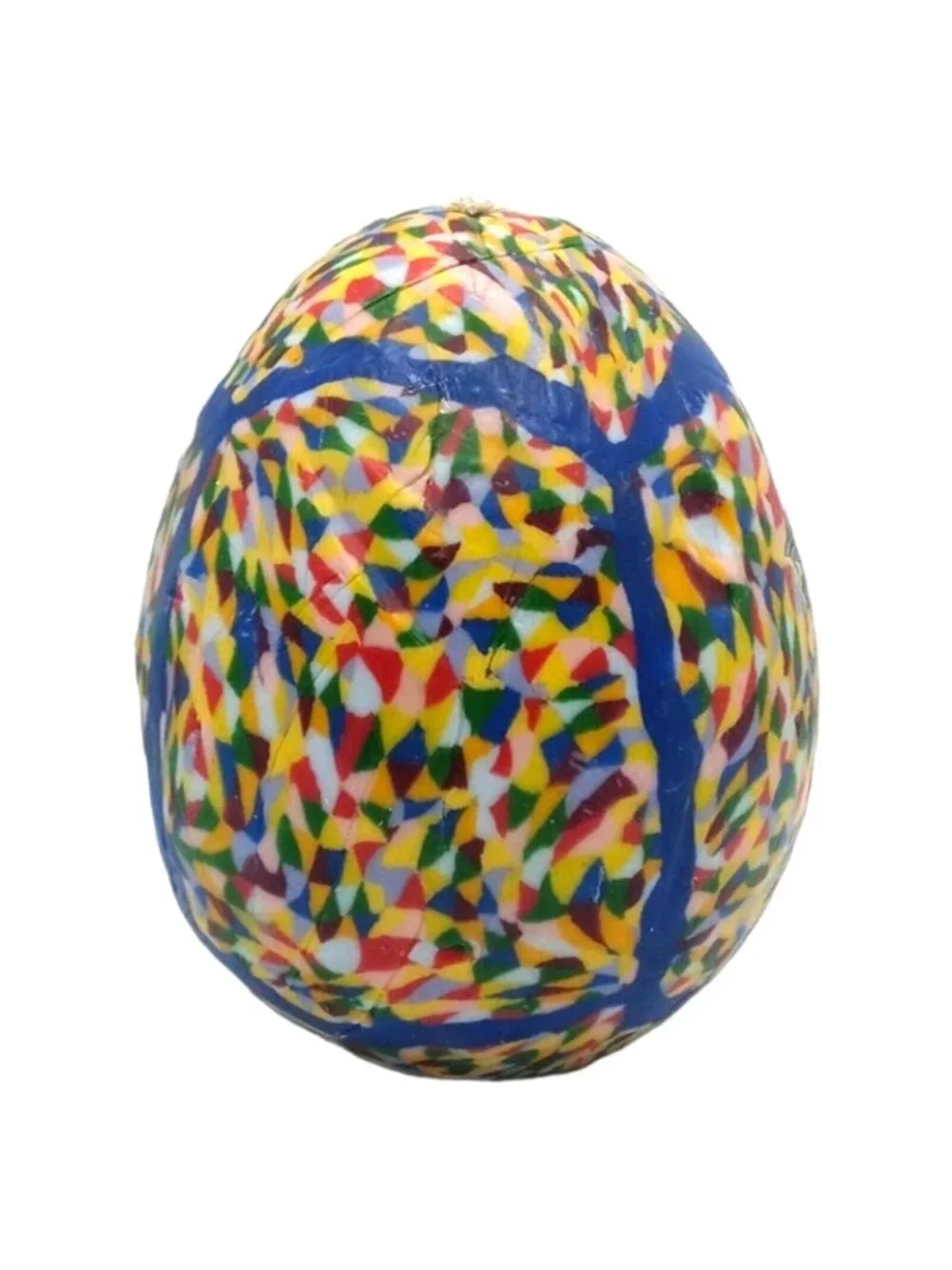 Pop Art Confetti Candle Egg Shaped Unused Multicolors - Picture 11 of 11